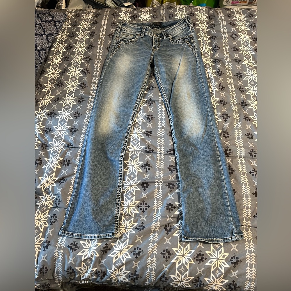 Silver Jeans Women's Light Blue Boot Cut Jeans